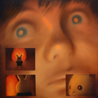 Работа Кролик Абрахам сжигает свое прошлое